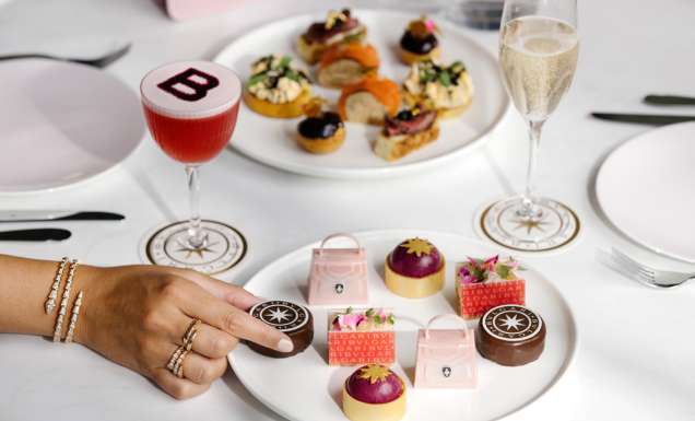 high tea at Palm Court at The Langham Gold Coast