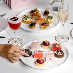 high tea at Palm Court at The Langham Gold Coast