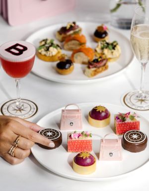 high tea at Palm Court at The Langham Gold Coast