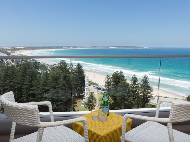 a suite balcony with beach views in Rydges Cronulla