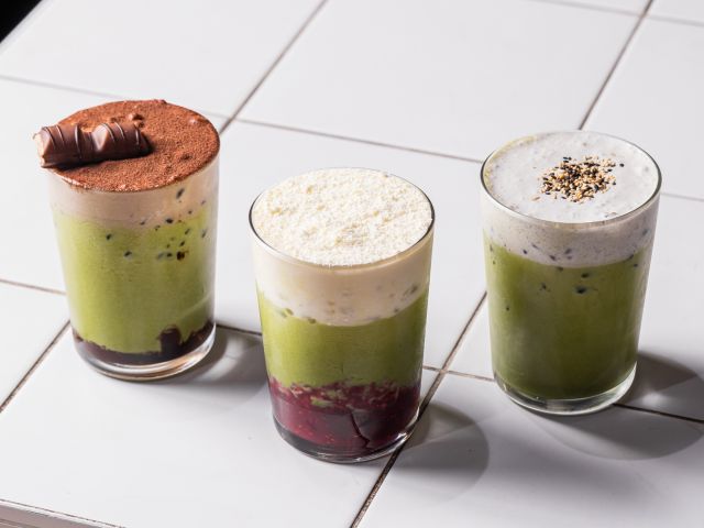 matcha drinks at Rushi, Cronulla