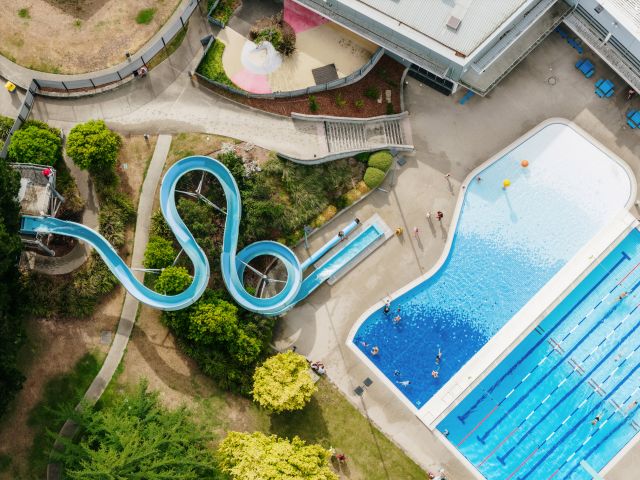Launceston Leisure & Aquatic Centre from above