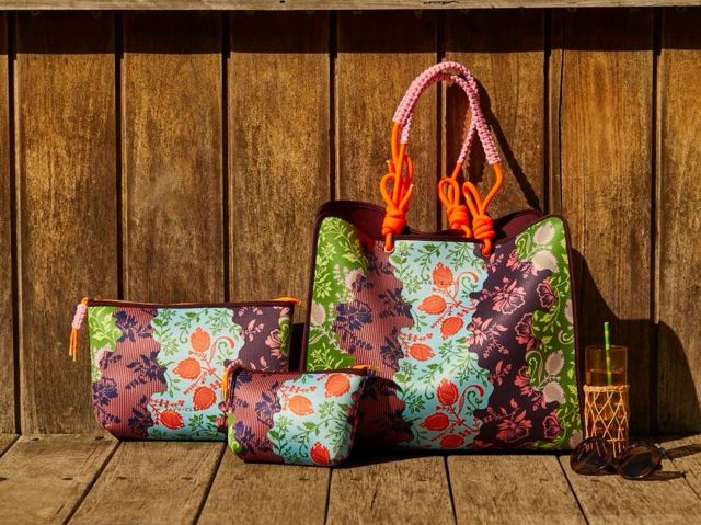 The Sage & Clare Leilani tote bag and matching pouches