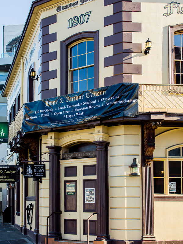 the Hope and Anchor pub exterior, Hobart