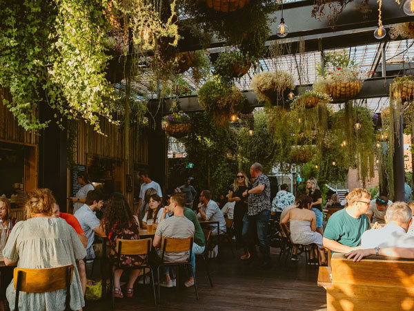 people dining In The Hanging Garden, Hobart