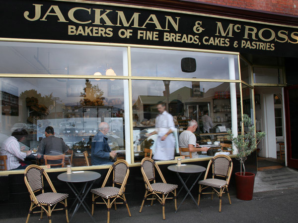 alfresco dining at Jackman And McRoss Bakery, Hobart