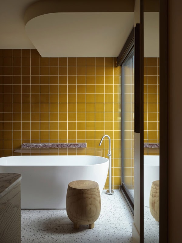 Ace Hotel Sydney yellow bathroom