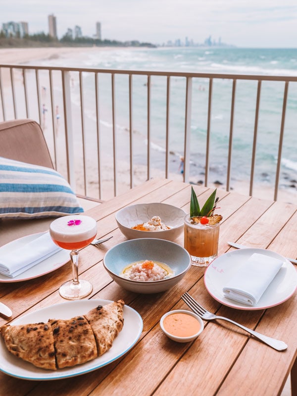 dining with ocean views at Burleigh Pavilion