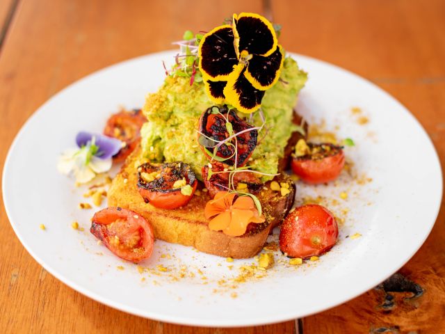 avo on toast at Ozmosis, Cairns