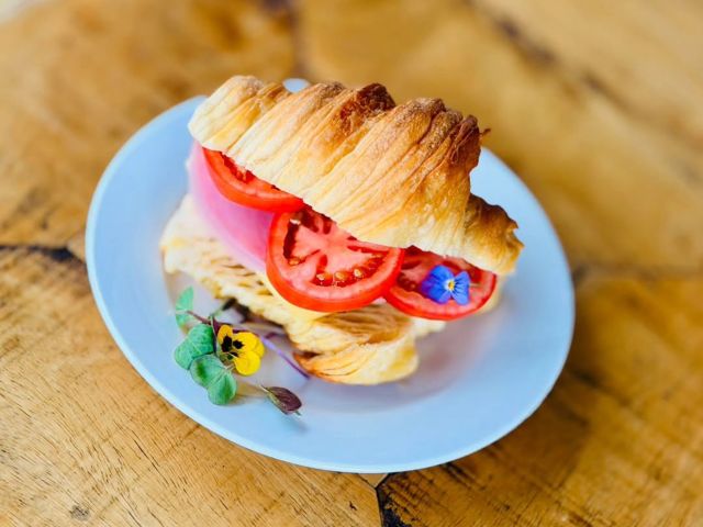 ham, cheese & tomato croissant from Woodward St Bakery