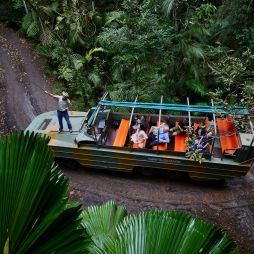 an Army Duck Tour at Rainforestation, Cairns