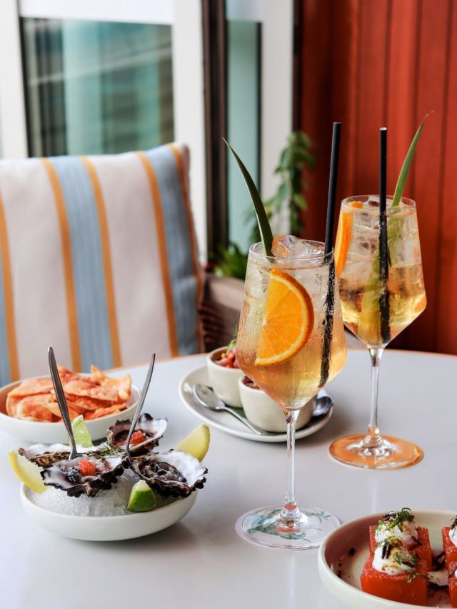 food and cocktails at Calypso Club, Cairns
