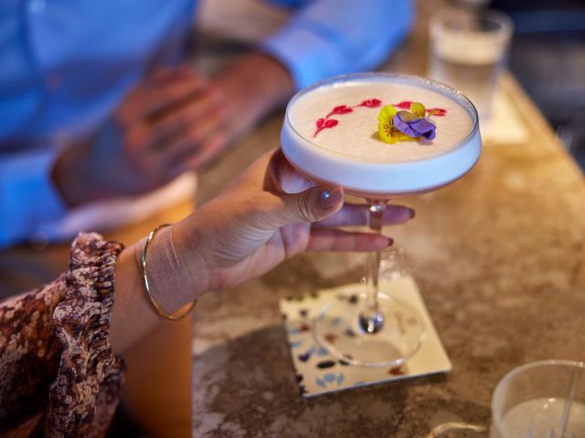 a cocktail drink at Rocco by Crystalbrook