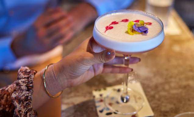 a cocktail drink at Rocco by Crystalbrook