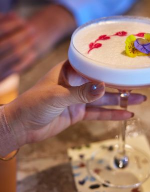 a cocktail drink at Rocco by Crystalbrook