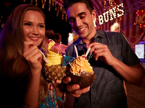 a couple eating ice cream at Eat Street Northshore