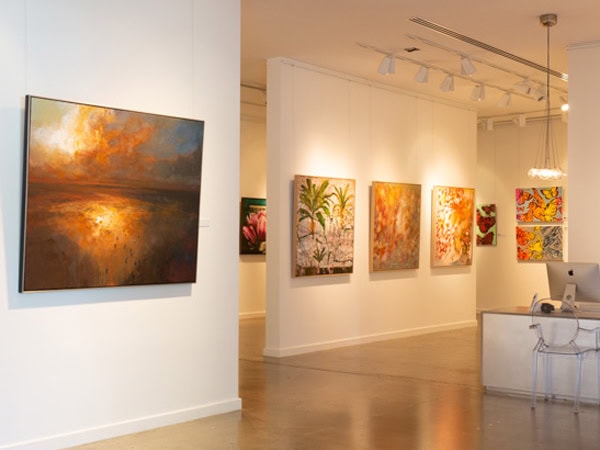 paintings on the walls at Gallery One, Gold Coast