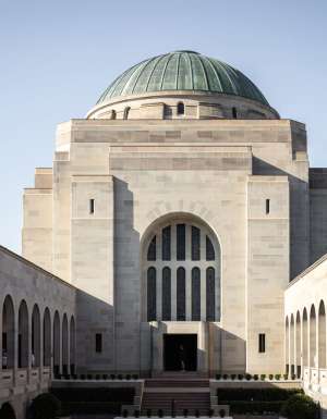 the front facade of Australian War Memorial, Canberra