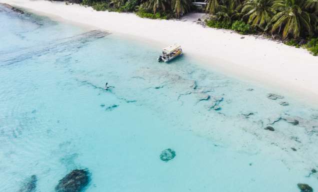 a boat tour on Cocos Keeling