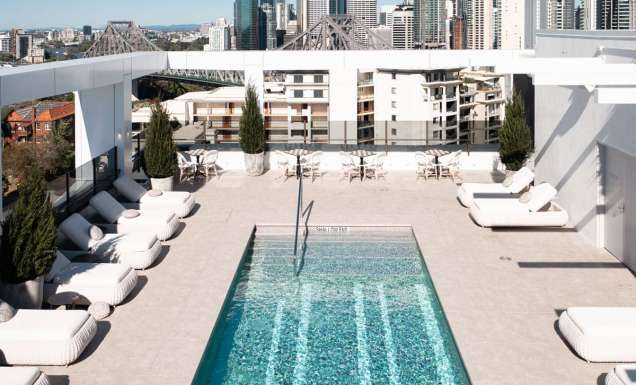 the rooftop pool at Hotel X Iris Rooftop