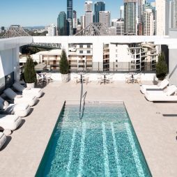 the rooftop pool at Hotel X Iris Rooftop