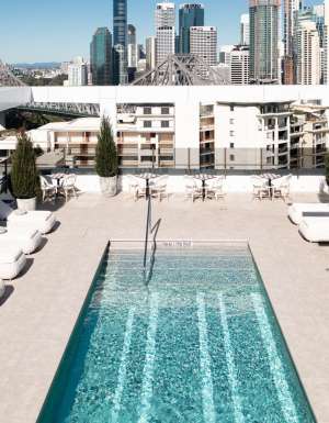 the rooftop pool at Hotel X Iris Rooftop