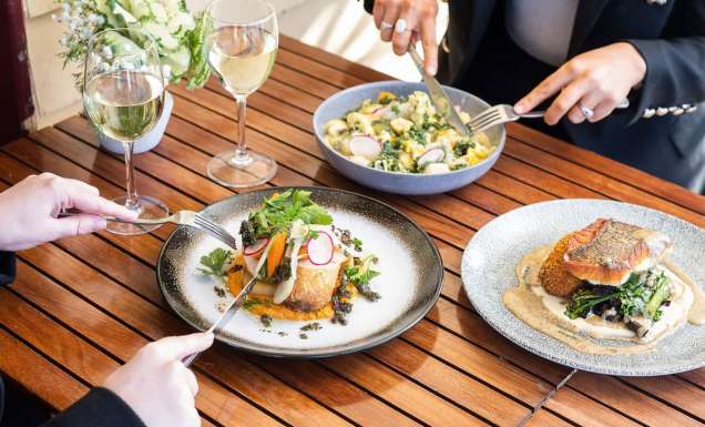 a spread of food on the table at Proudfoots by the River Warrnambool