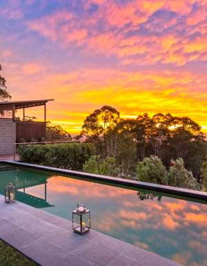 Spicers Sangoma Retreat at sunset in the Blue Mountains
