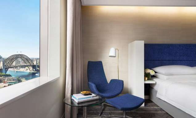 a suite with a bridge view at Sydney Harbour Marriott Hotel Circular Quay