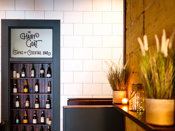 drinks on display at Hairy Goat Tapas & Cocktails, Warrnambool