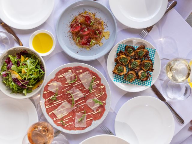 a spread of Italian dishes at OTTO Italian restaurant, Brisbane