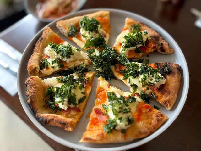 pizza at Elementi Italian restaurant, Brisbane