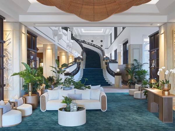 the grand staircase at the lobby of JW Marriot, Gold Coast