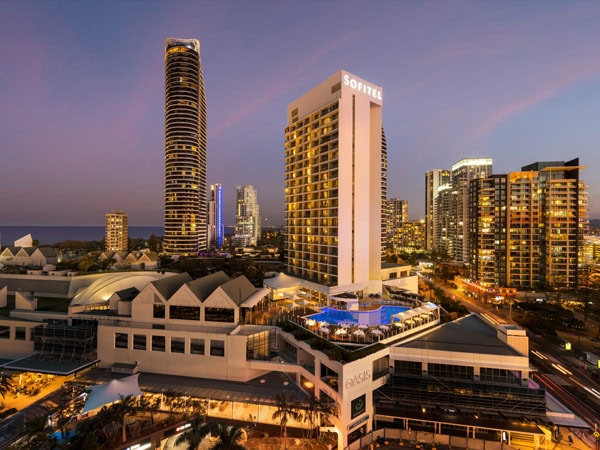 the building exterior of Sofitel Gold Coast