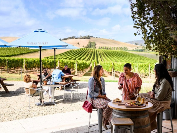 al fresco dining among the vines at SOUMAH of Yarra Valley