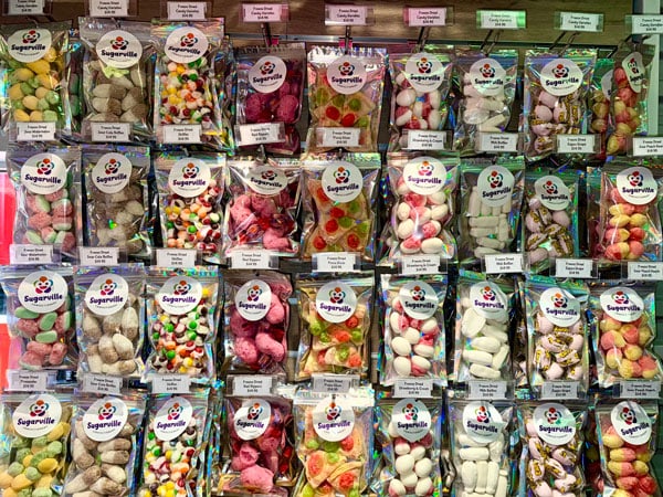 candies on display at Asia Street’s Sugarville, Eat Street Northshore