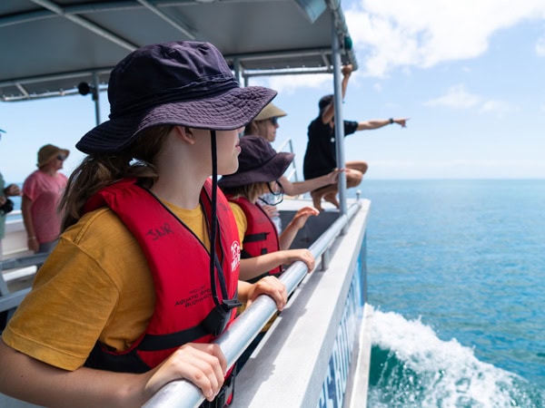 passengers riding a ferry during Tangatours’ Snorkelling Tour