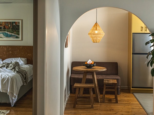 the interior of The Cheshire Cat Motel