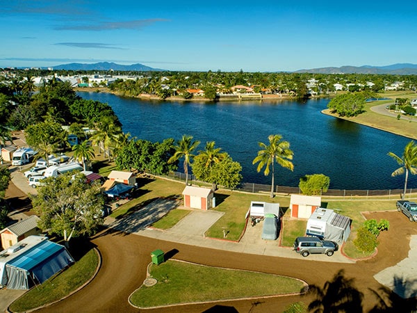 aerial of Townsville Lakes Holiday Park