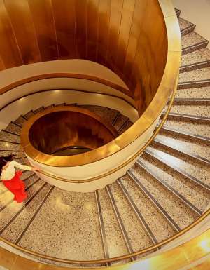 spiral stairacase inside WA Museum Boola Bardi