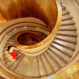 spiral stairacase inside WA Museum Boola Bardi
