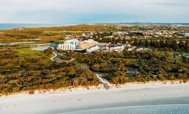 Deep Blue Hotel & Hot Springs from above