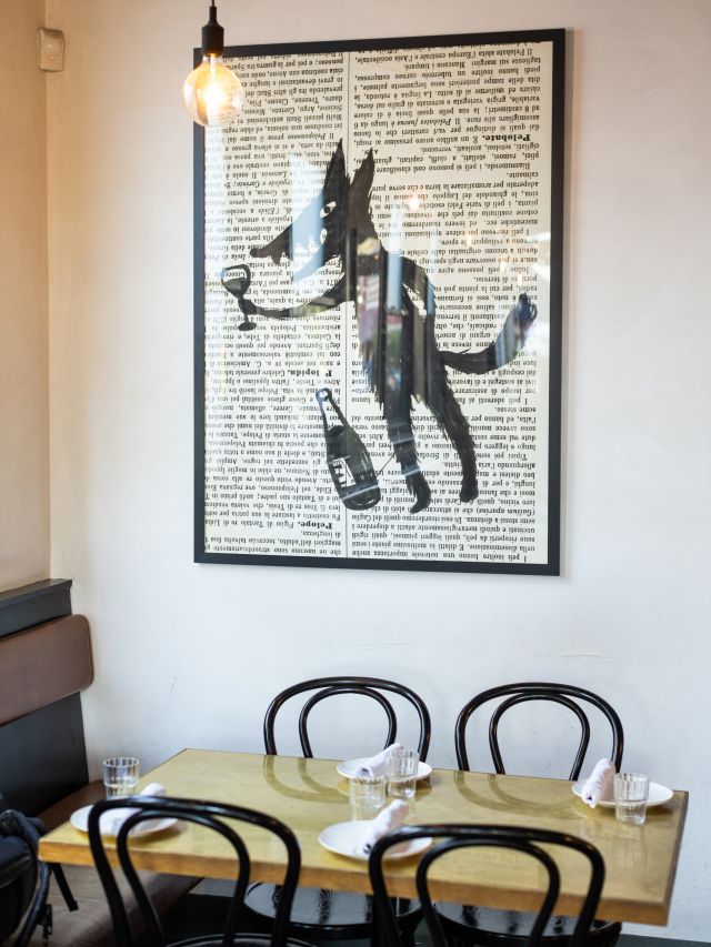 a dining table at Vincent Wine, Perth