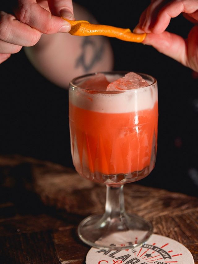 a cocktail drink at Alabama Song, Perth