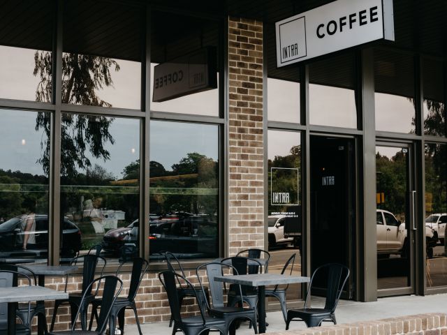 the storefront of Intra Specialty Coffee