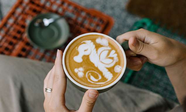 Seahorse coffee art at Giant Coffee, Perth