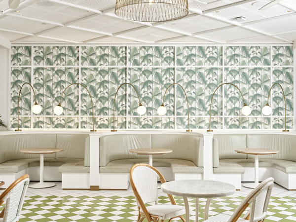 the light-filled cafe interior of The Palm House, The Ville, Townsville