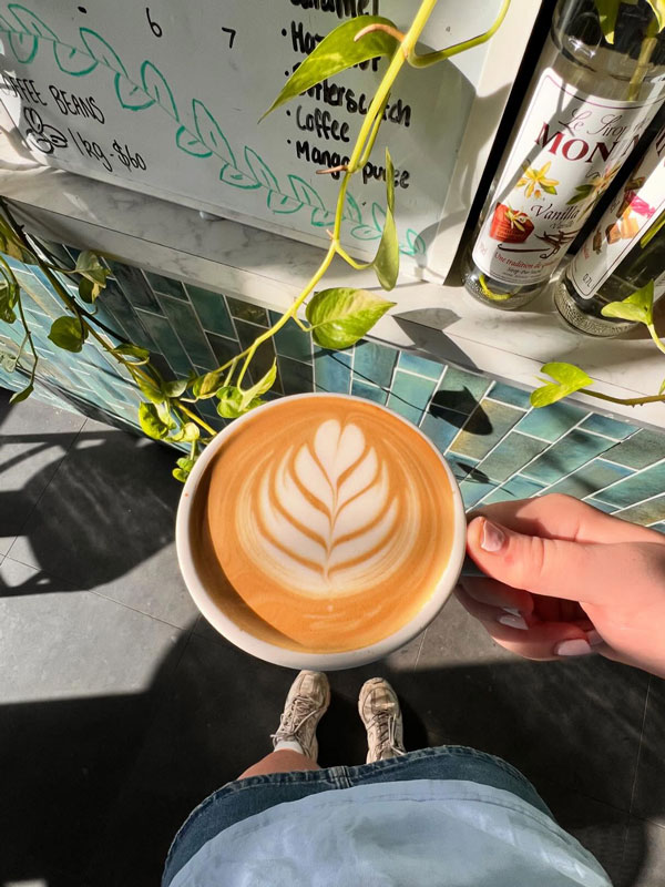 a cup of coffee at Fresno Espresso & Wine Bar, Townsville