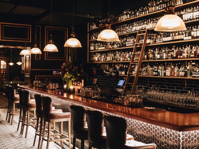 the bar counter at Death & Taxes, Brisbane