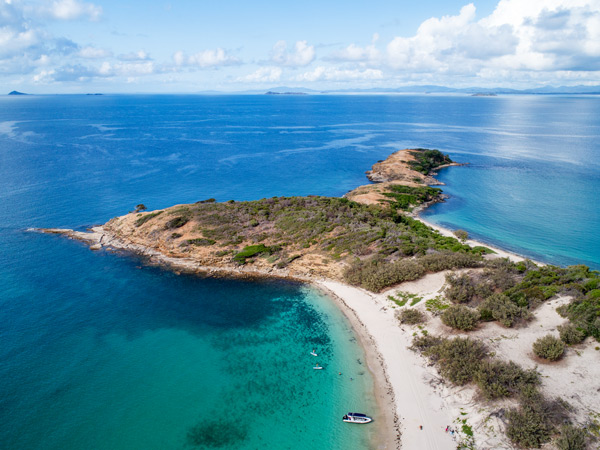 an aerial view of Great Keppel Island